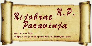 Mijobrat Paravinja vizit kartica